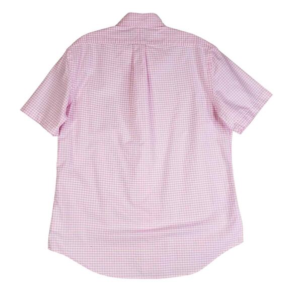 Polo Ralph Lauren Shirt Oxford Mens Size Medium M Pink Plaid Button Down SS - Picture 3 of 9